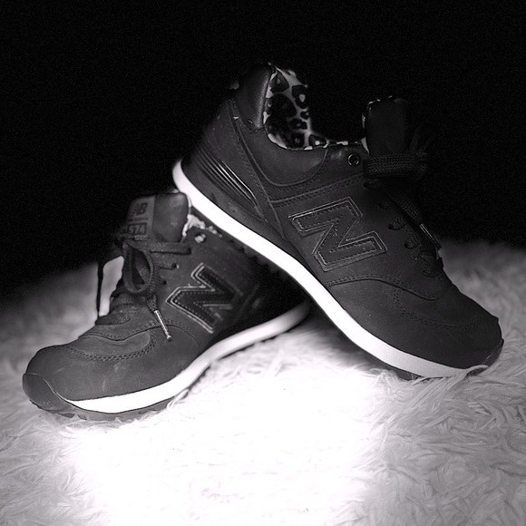 New Balance Shoes - New Balance 574 Running Shoe Black Leopard Print WL574SPK Women Size US 8